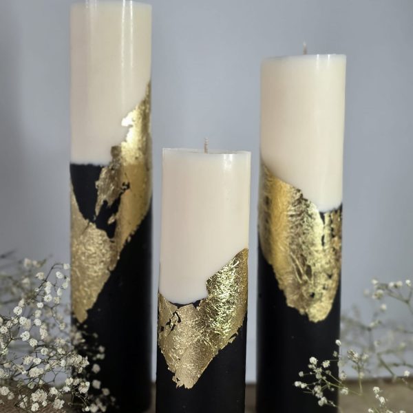 Sveču komlekts Melna pamatne