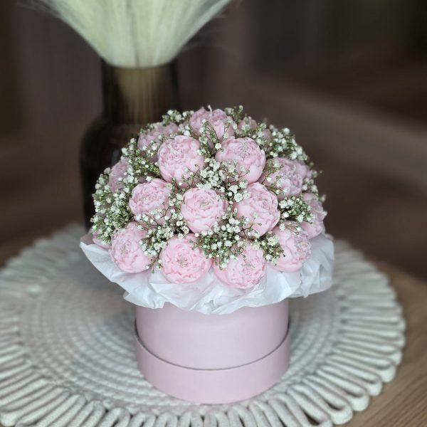 Sveču dekors peonijas